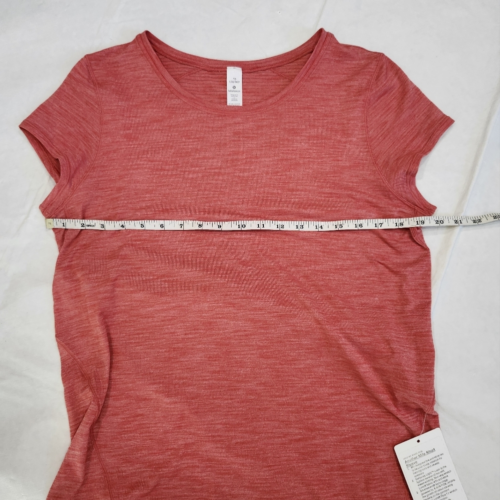 Lululemon Athletica Size 10 Pink/red Relaxed Cap Sleeve Tee - Picture 4 of 8